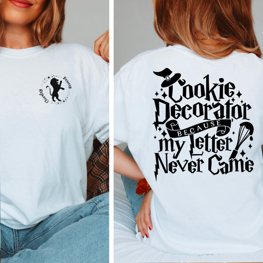 Cookie Decorator Wizard Inspired (Whisk B&W) - T-Shirt