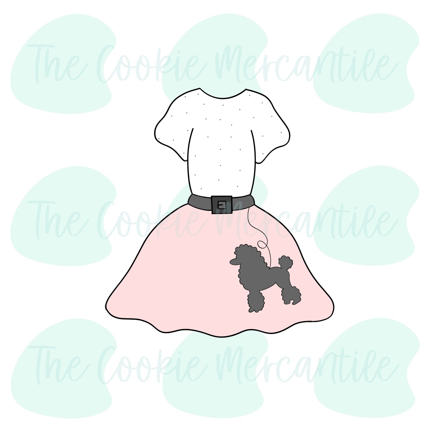 Poodle Skirt & Ice Cream Sundae [We go together like] - Cookie Cutter