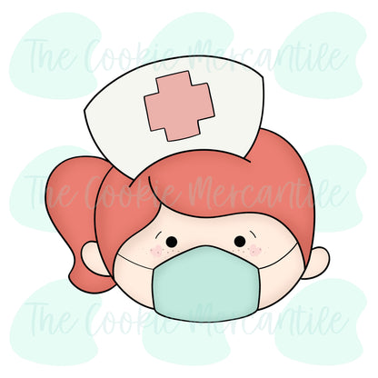 Ponytail Nurse Face - Cookie Cutter