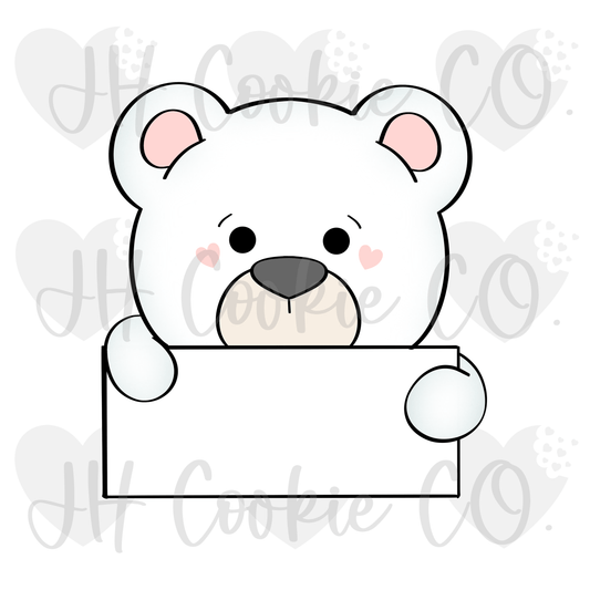 Bear/ Polar Bear Name Plaque (2022) - Cookie Cutter