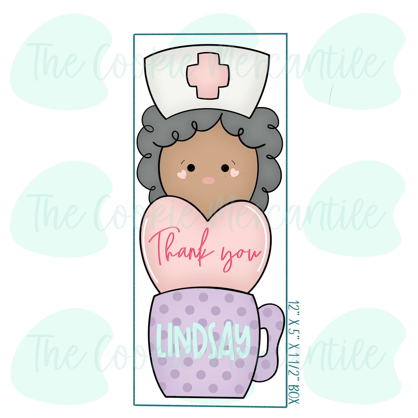 Curly Hair Nurse Stackable Set  -  Cookie Cutter