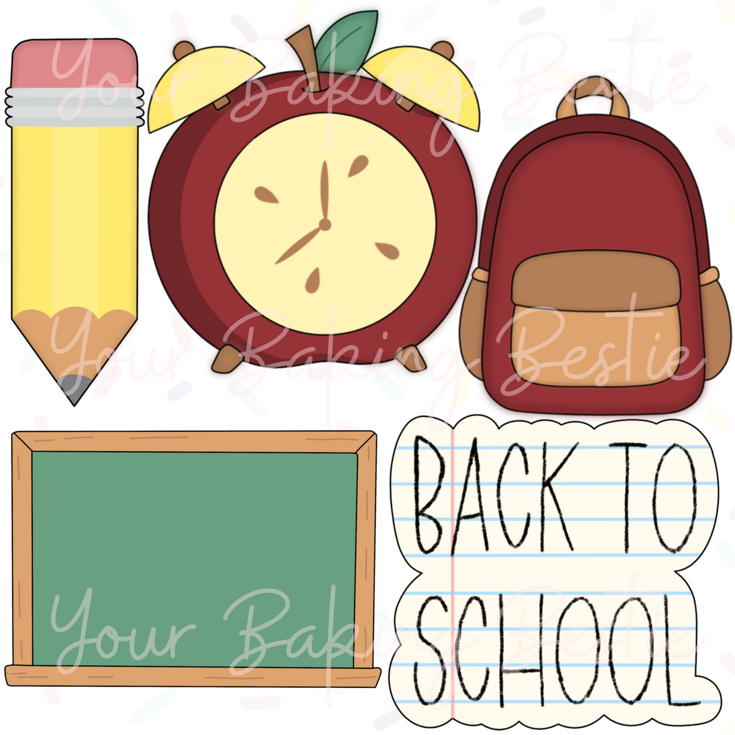 YBB - Back to School Bundle (5 cutters) - Cookie Cutter