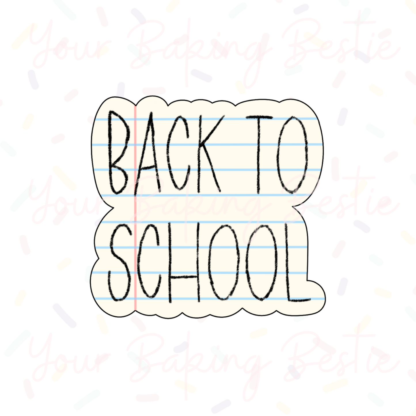YBB - Back To School Plaque - Cookie Cutter