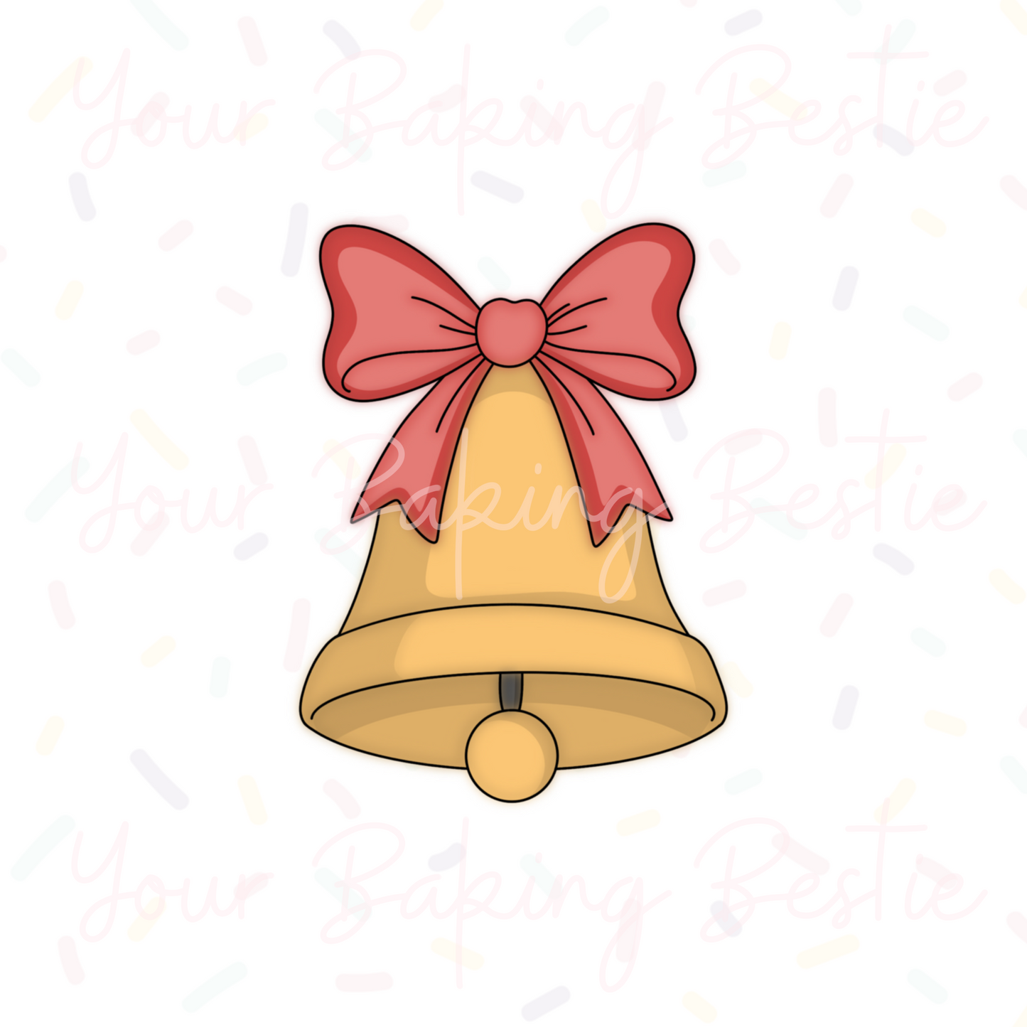 YBB - Bell with Bow - Cookie Cutter