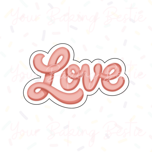 YBB - Love Word Plaque - Cookie Cutter