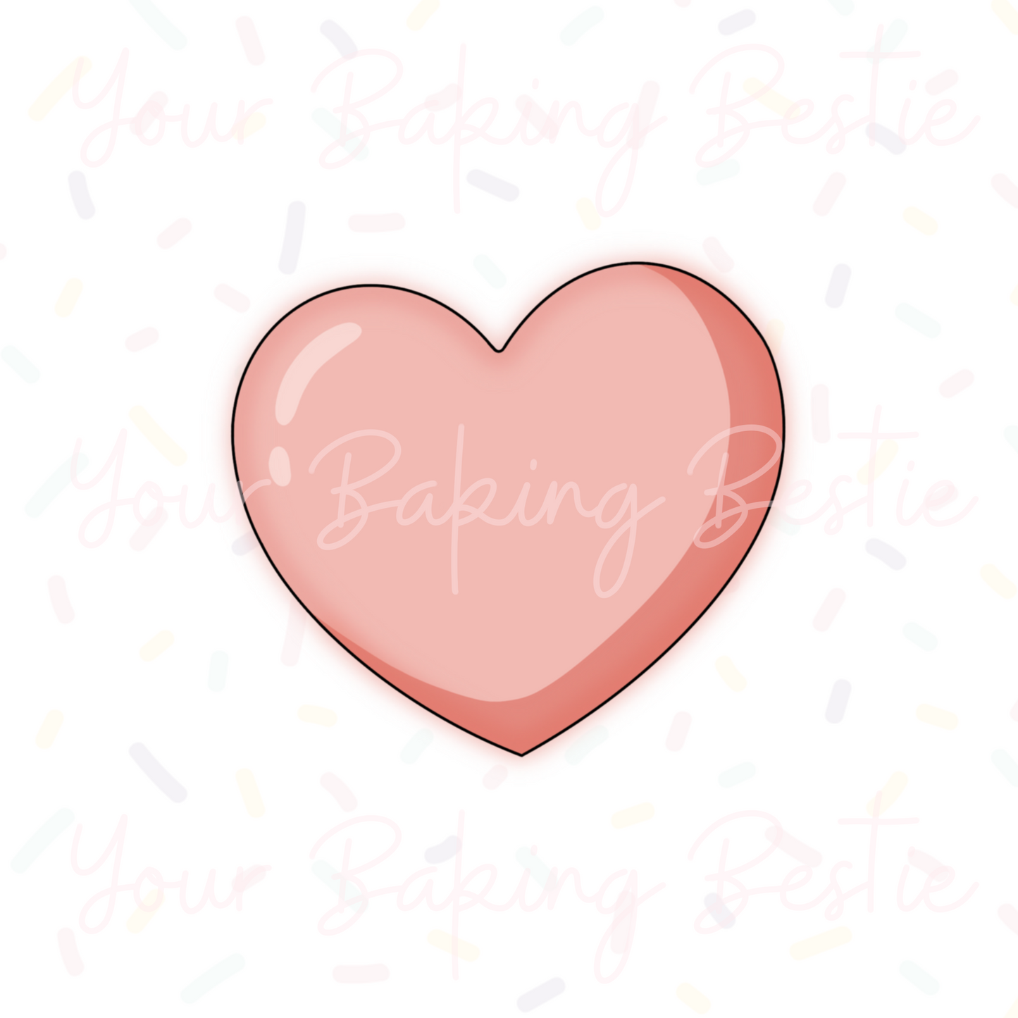 YBB - Love Heart - Cookie Cutter