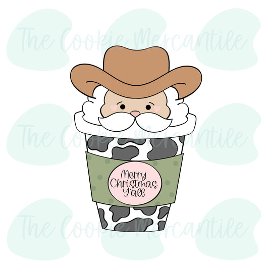 Cowboy Santa Latte (2022) - Cookie Cutter