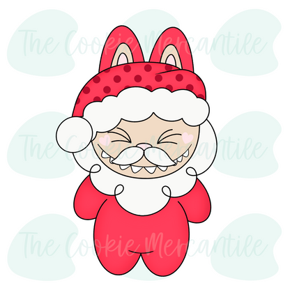 Santa Fluffy Monster - Cookie Cutter