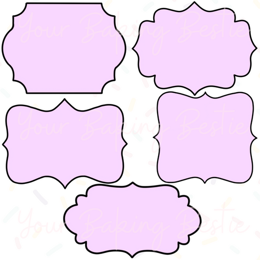 YBB - Simple Plaque Bundle (5 cutters) - Cookie Cutter