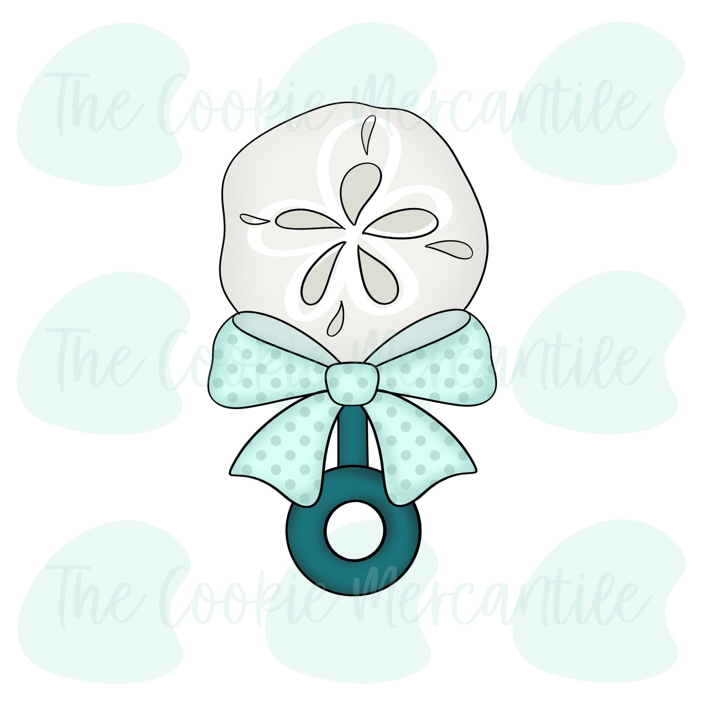 Sand Dollar Baby Rattle - Cookie Cutter