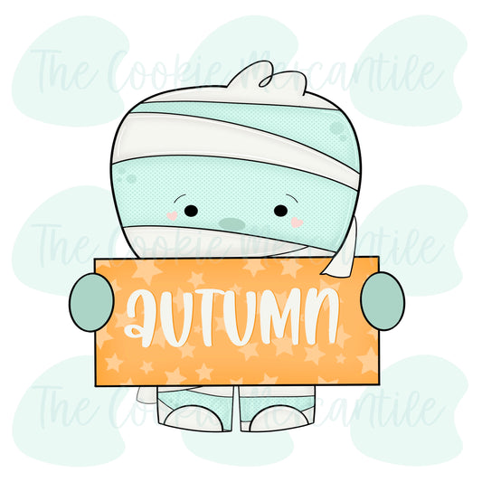 Mummy Name Plaque W/Feet - Cookie Cutter