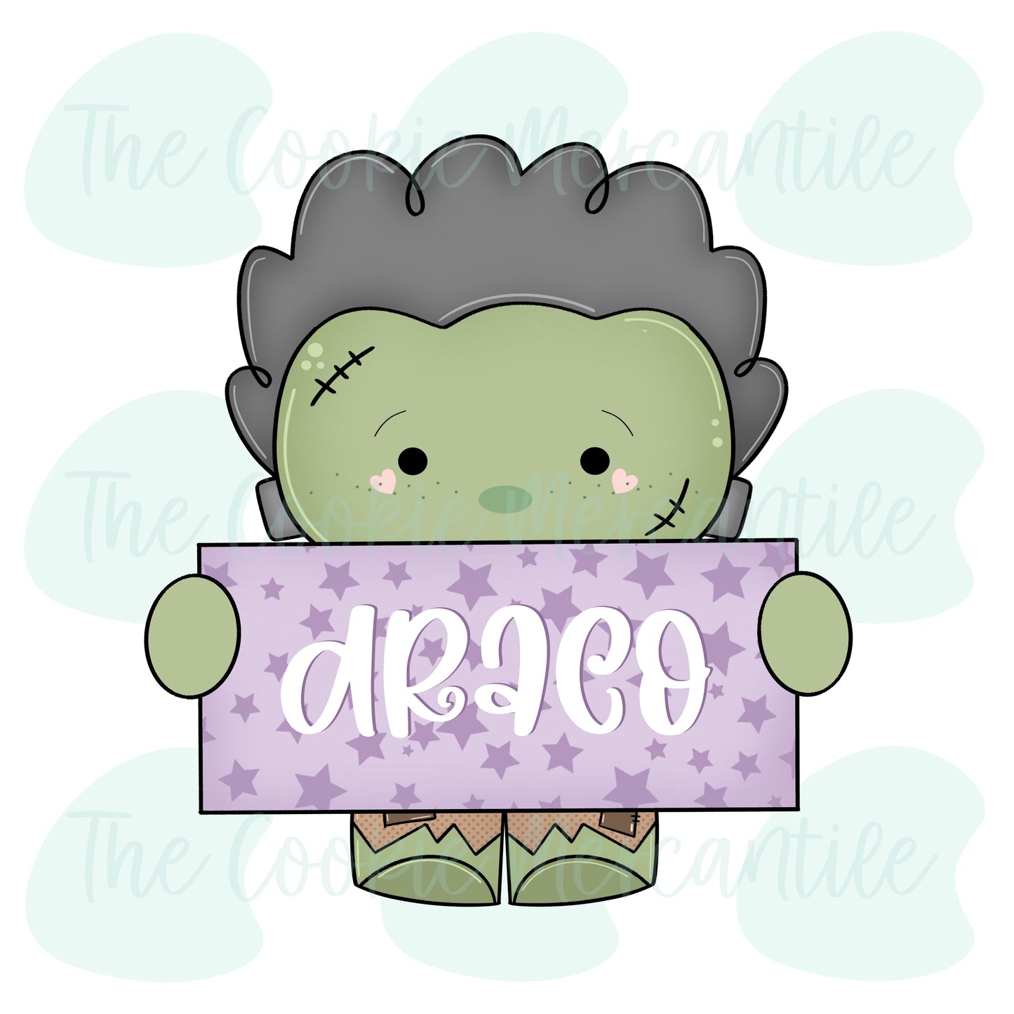 Frankenstein Name Plaque W/Feet - Cookie Cutter