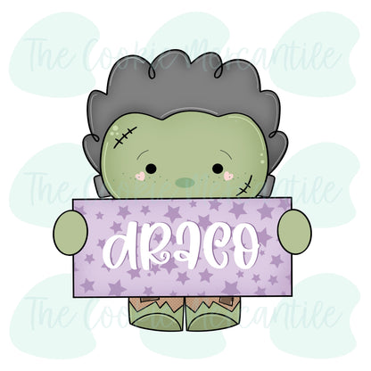 Frankenstein Name Plaque W/Feet - Cookie Cutter