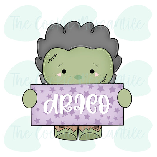 Frankenstein Name Plaque W/Feet - Cookie Cutter