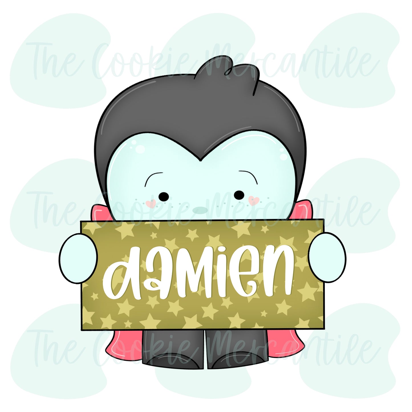 Dracula Name Plaque W/Feet - Cookie Cutter