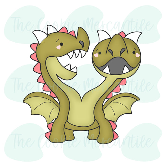 Two Headed Dragon - Cookie Cutter