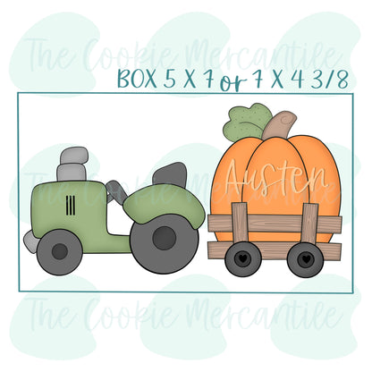 Tractor Hauling Pumpkin  Set - Cookie Cutter