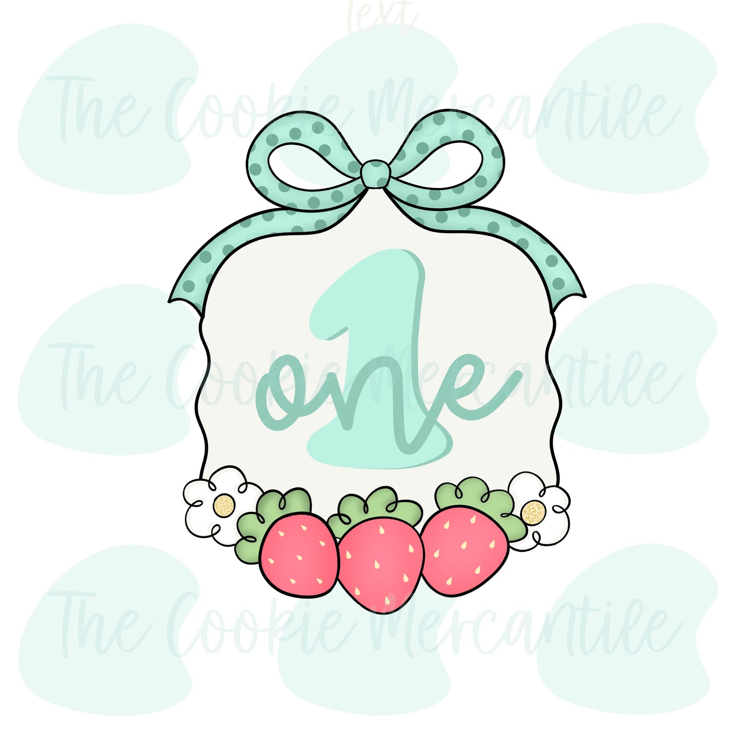 Strawberry Girly Plaque - Cookie Cutter