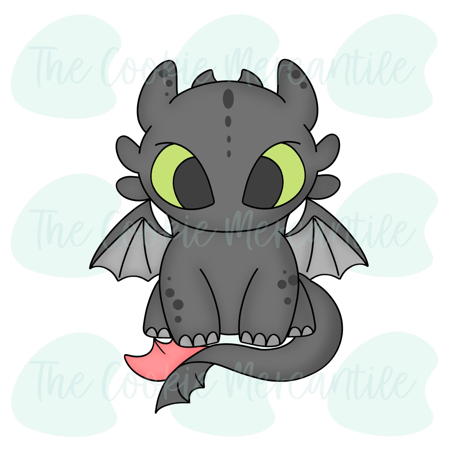 Night Fury Dragon W/tail - Cookie Cutter