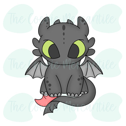 Night Fury Dragon W/tail - Cookie Cutter