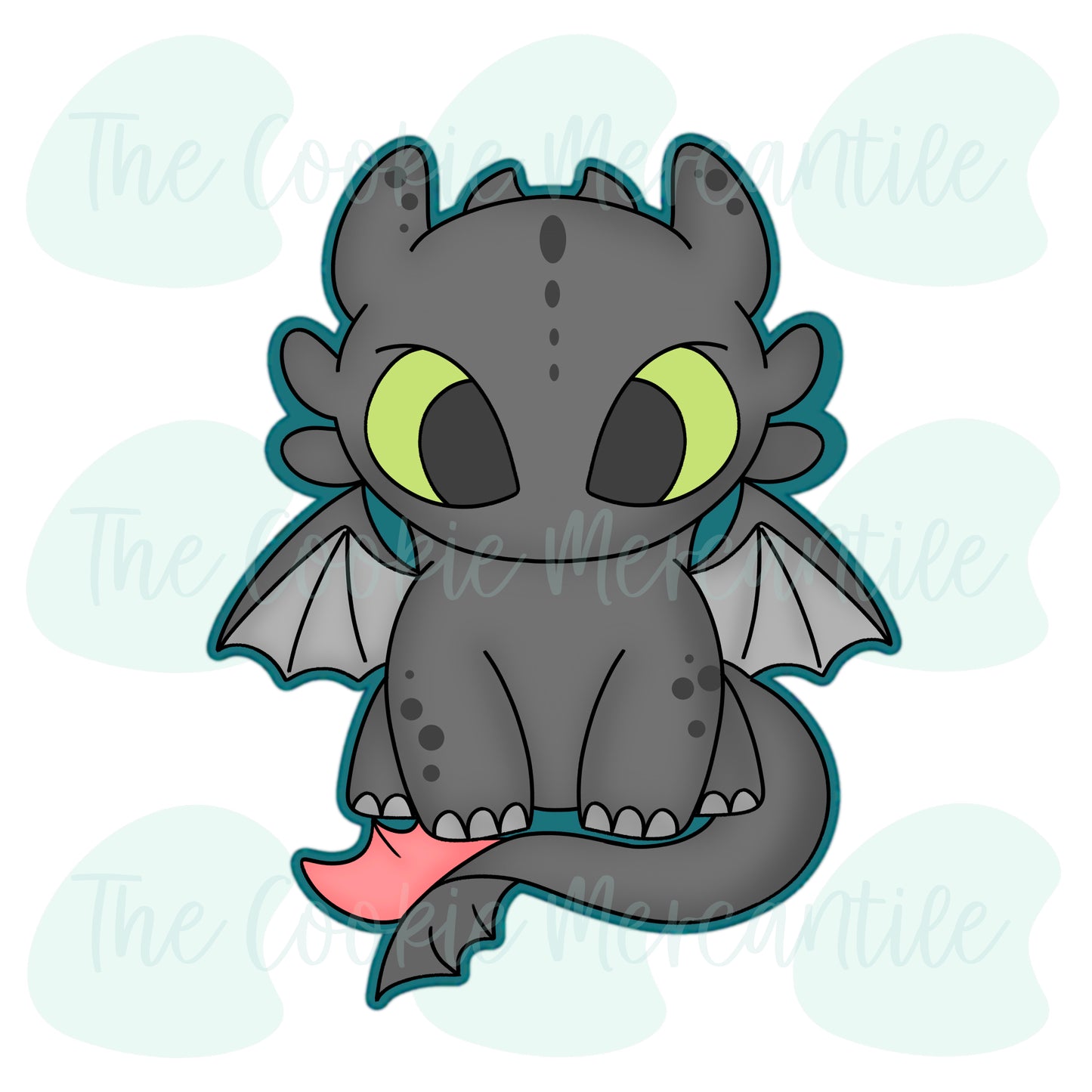 Night Fury Dragon W/tail - Cookie Cutter