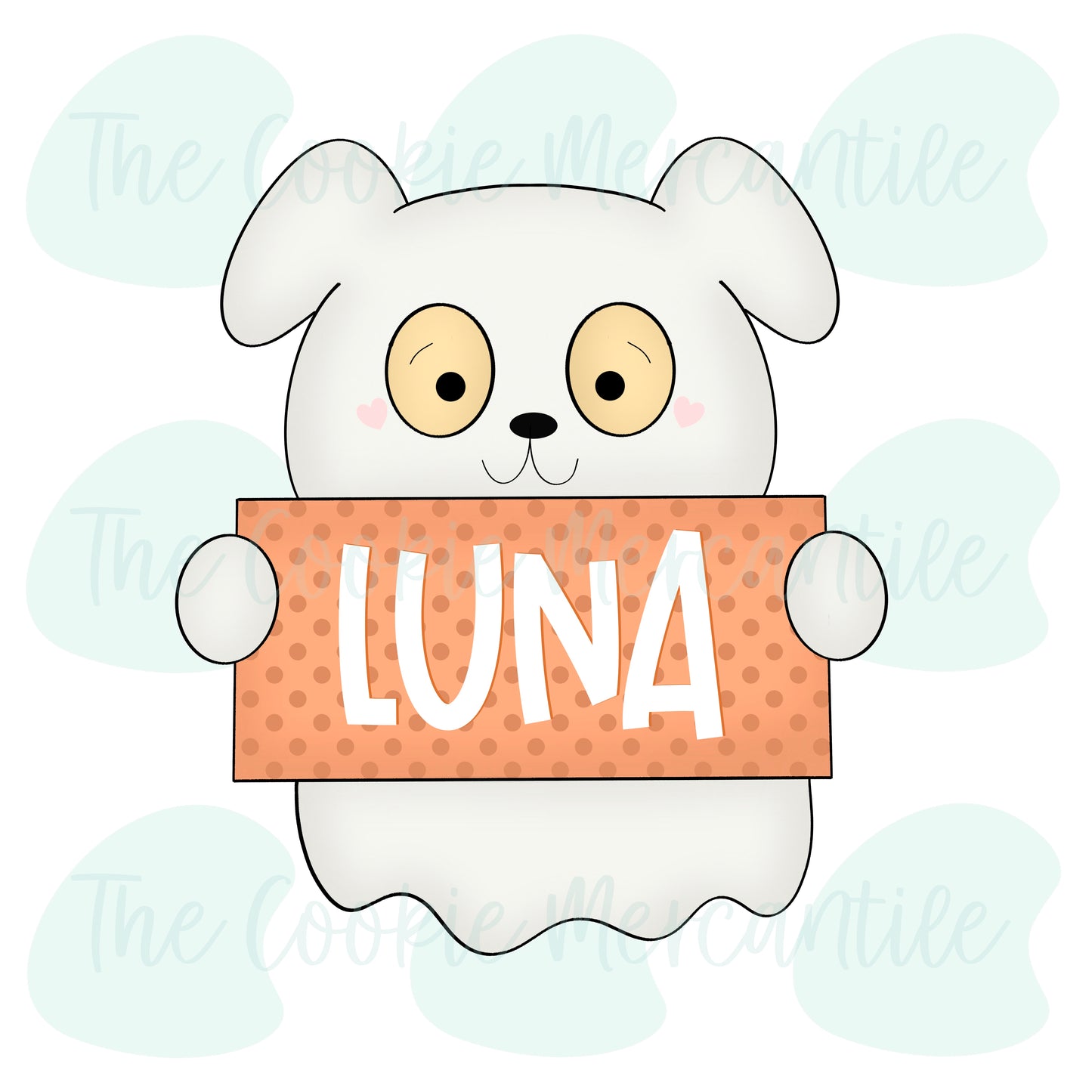 Puppy Ghost Name Plaque 2025 - Cookie Cutter