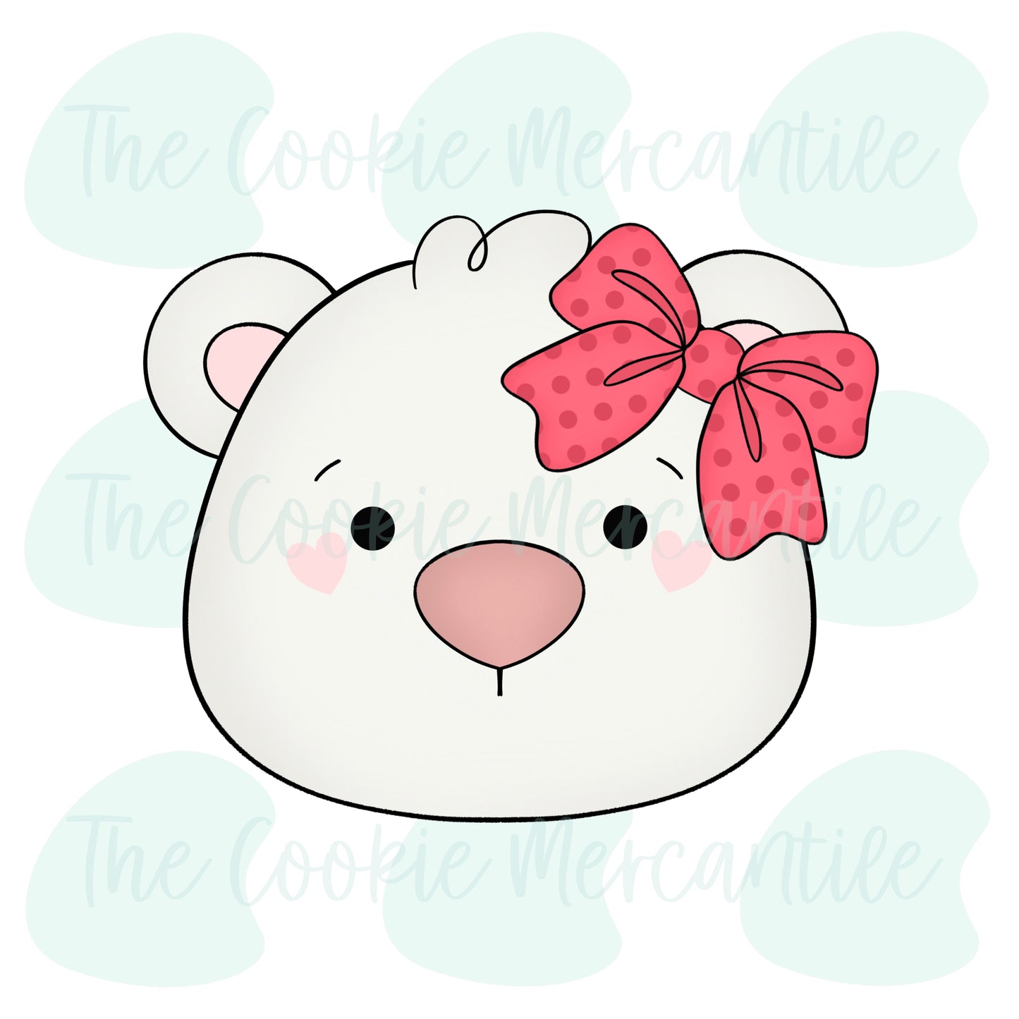 Girly Bear Heart 2 Piece Set [I love you snow much] - Cookie Cutter