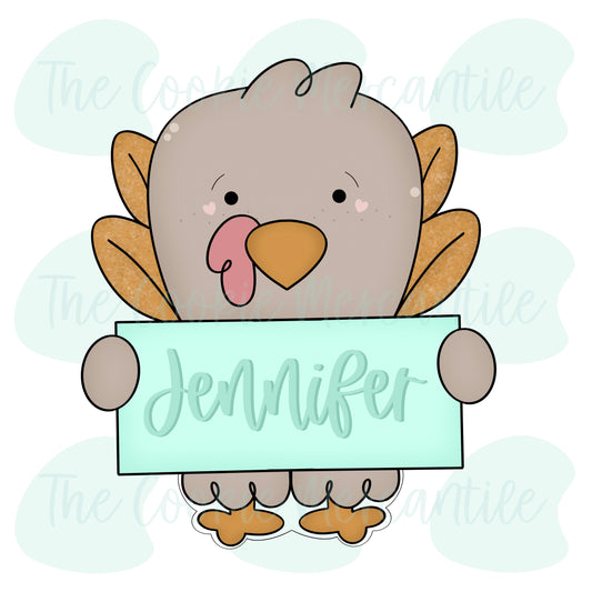 Turkey Plaque W/Feet 2025 - Cookie Cutter