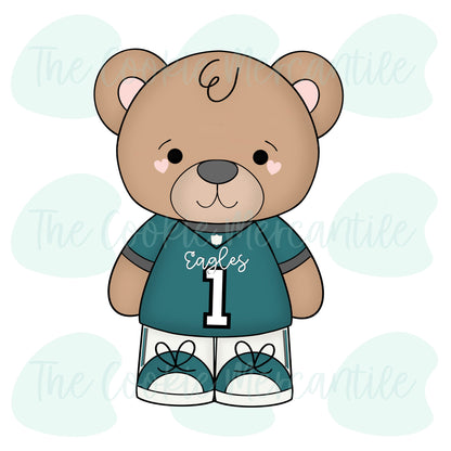 Football Bear 1 Piece - Cookie Cutter