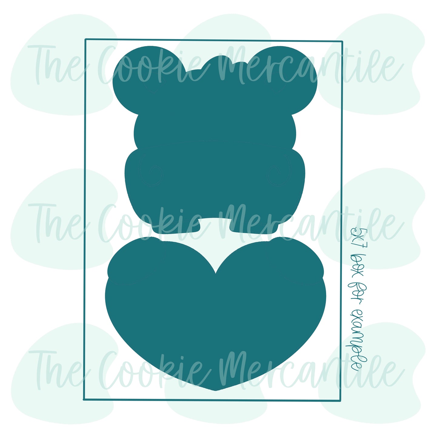 Hippo Heart 2 Piece Set [I love you a ton] - Cookie Cutter