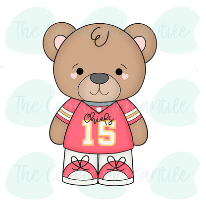 Football Bear 1 Piece - Cookie Cutter