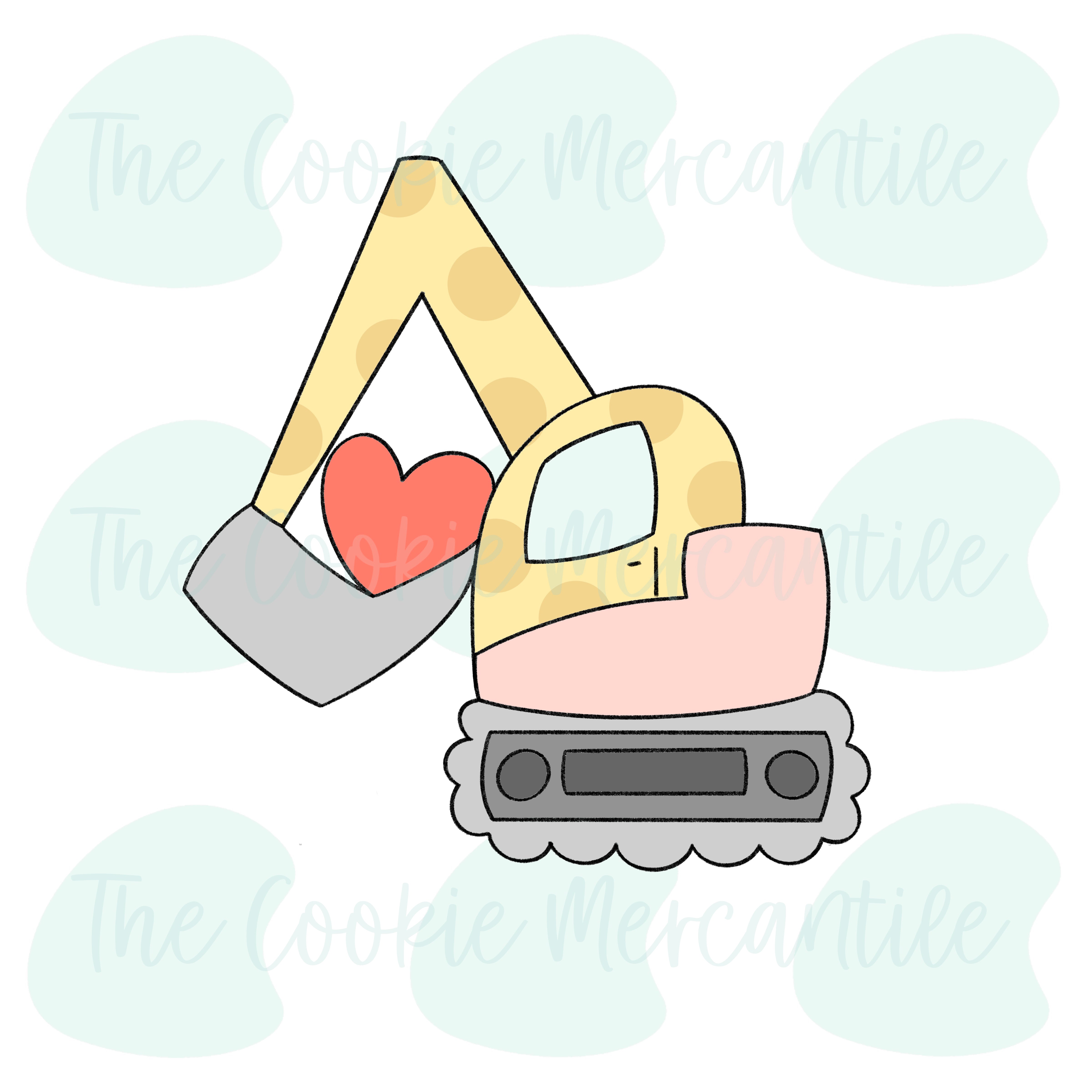 Heart Backhoe - Cookie Cutter – The Cookie Mercantile