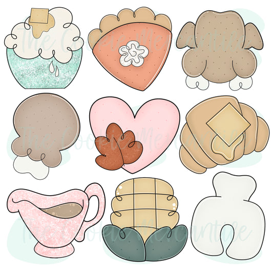 Thanksgiving Dinner 9 Piece Set - Cookie Cutters