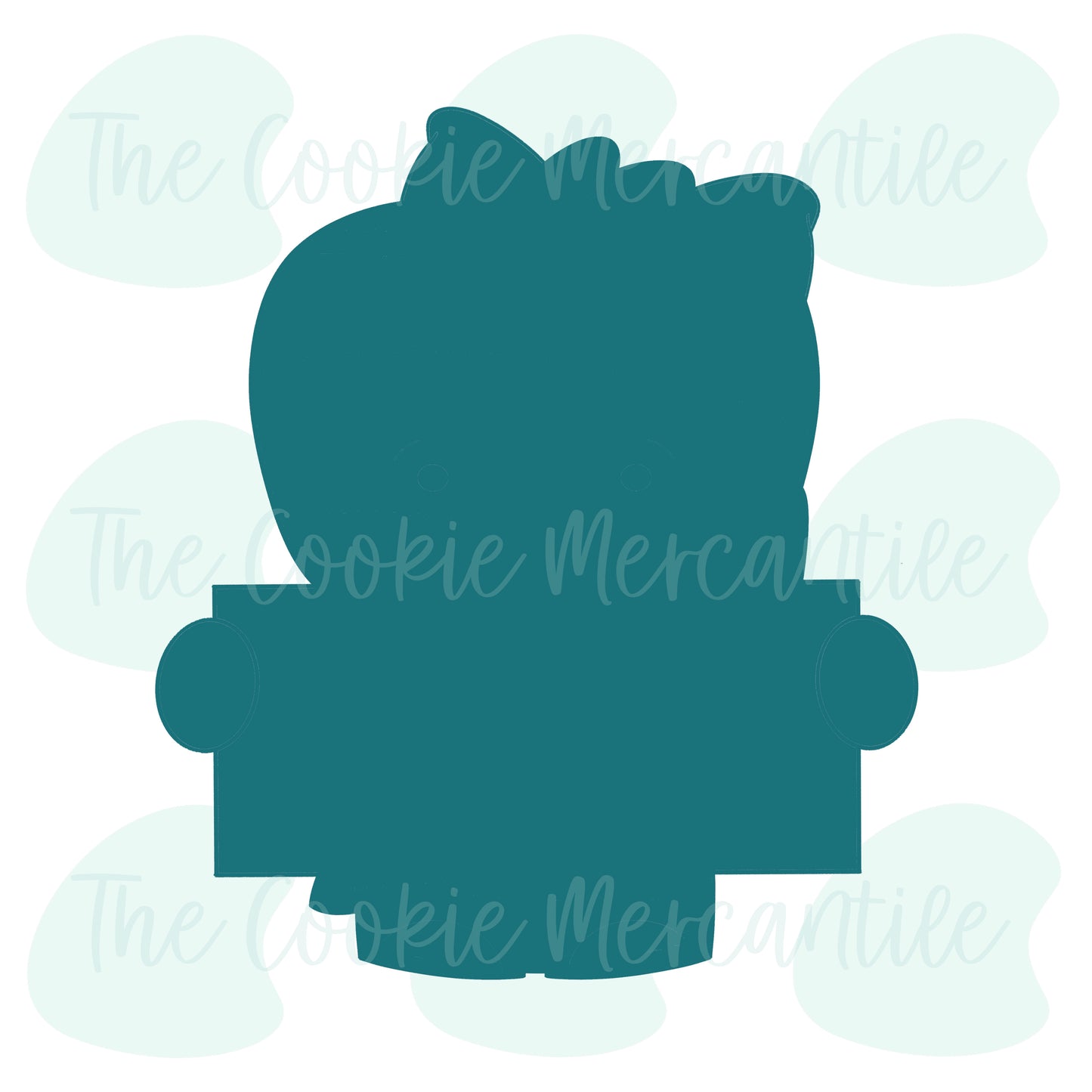 Girly Mummy Name Plaque W/Feet - Cookie Cutter
