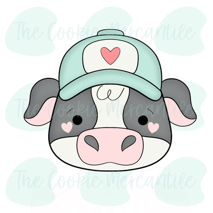 Baseball Hat Cow Heart 2 Piece Set [I like moo] - Cookie Cutter