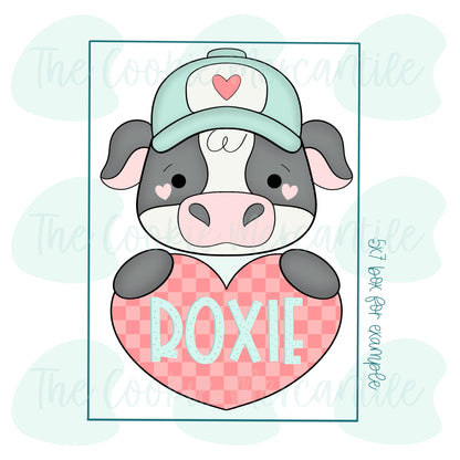 Baseball Hat Cow Heart 2 Piece Set [I like moo] - Cookie Cutter