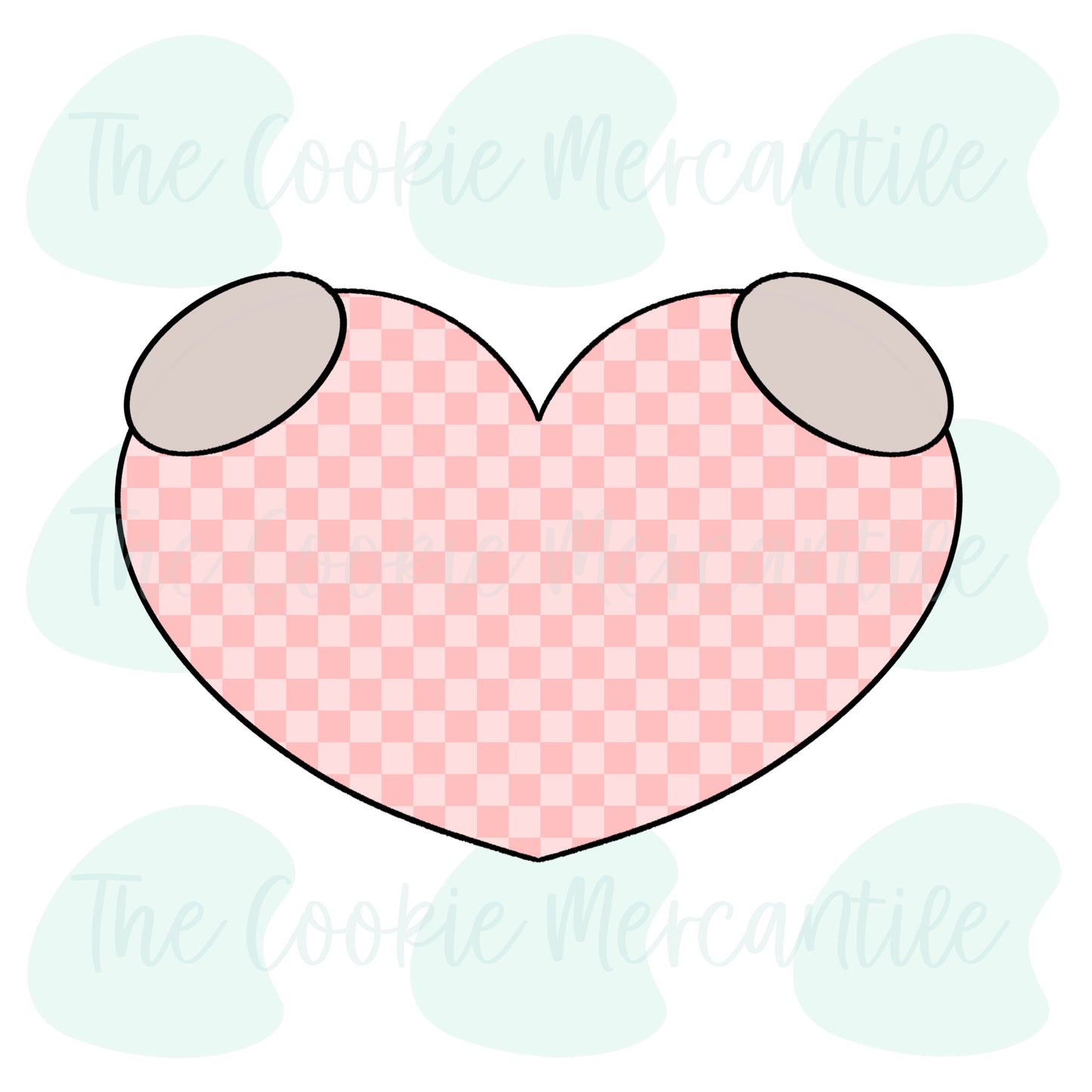 Hippo Heart 2 Piece Set [I love you a ton] - Cookie Cutter