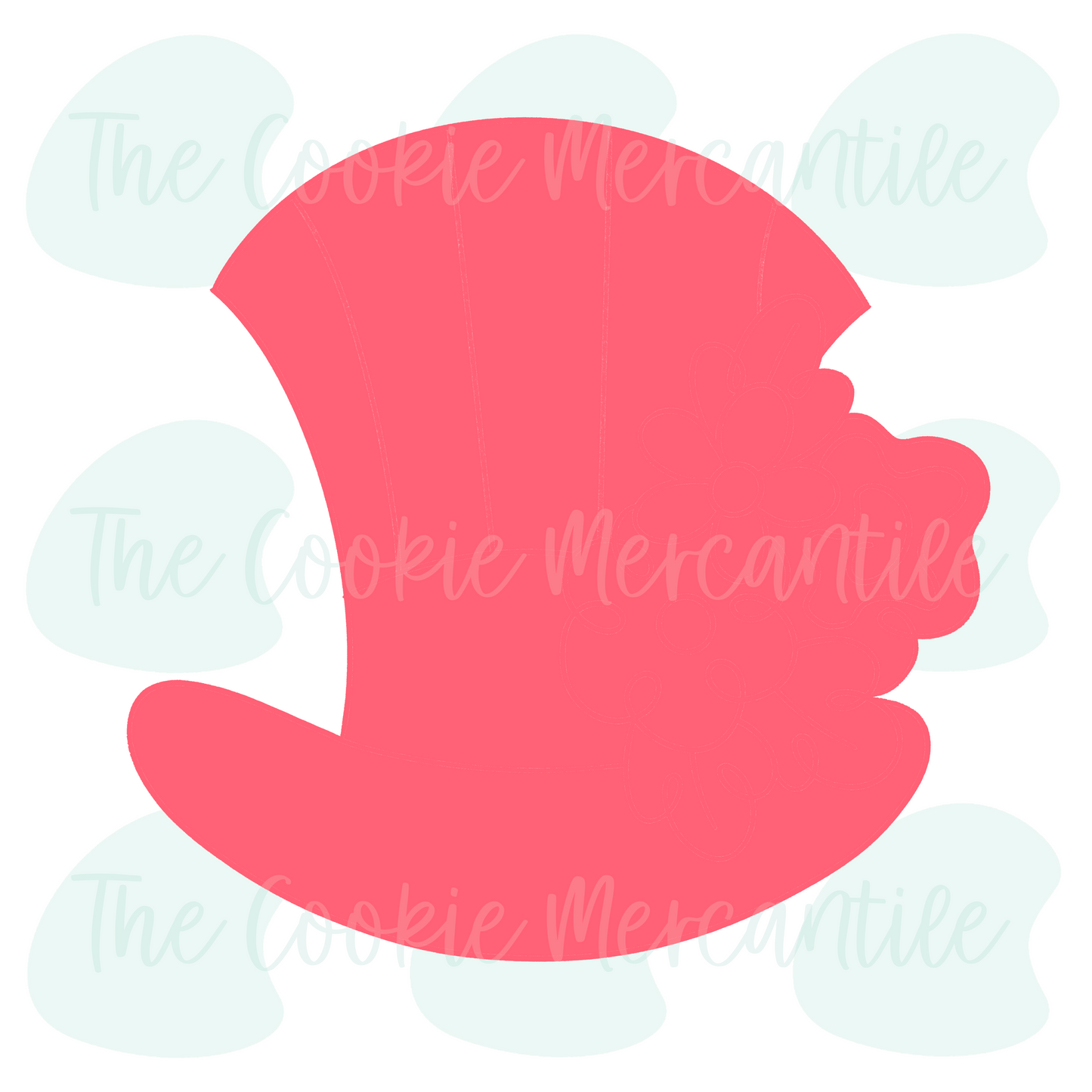 Floral Patriotic Hat - Cookie Cutter
