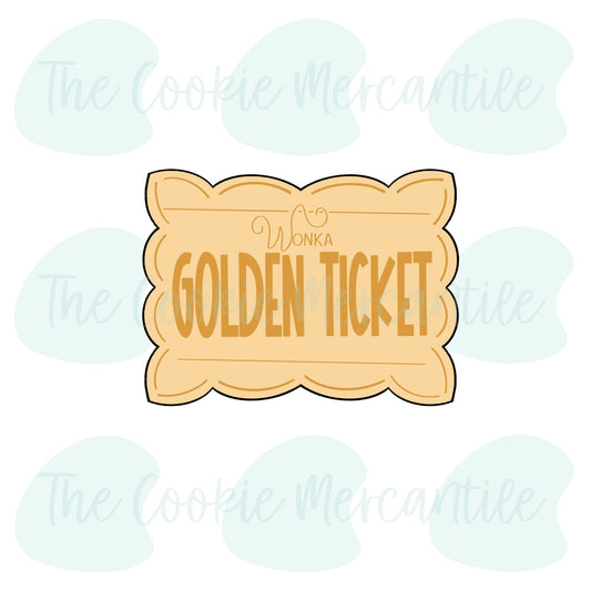 Golden Ticket [Chocolate Factory Set] - Cookie Cutter
