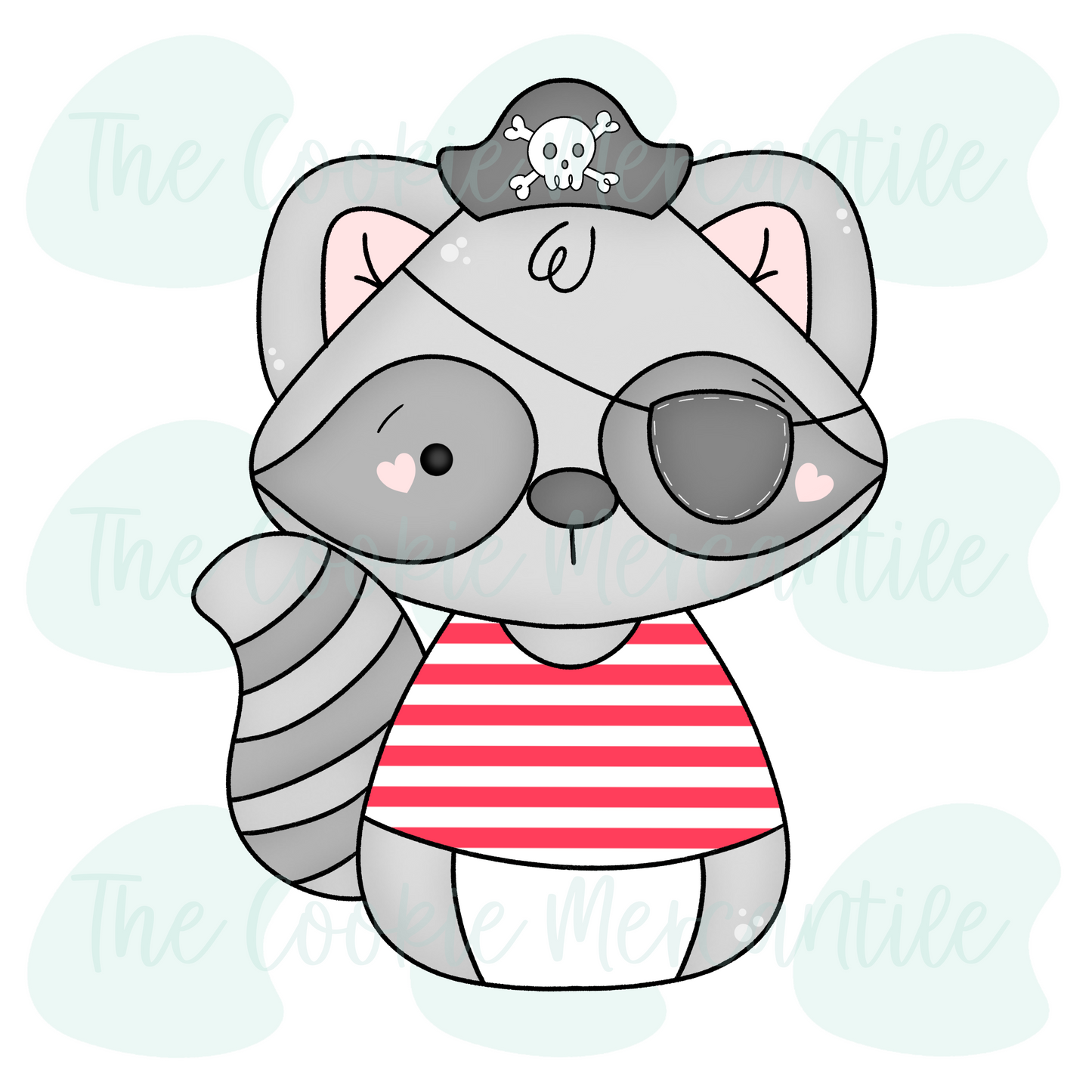 Pirate Raccoon 2 Piece Set - Cookie Cutter