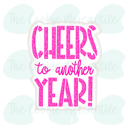 Cheers to another year Champagne Glass 2 Piece Set 2026 - Cookie Cutter