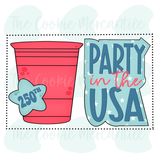 Star Solo Cup & Party in the USA 2 Piece Set - Cookie Cutter