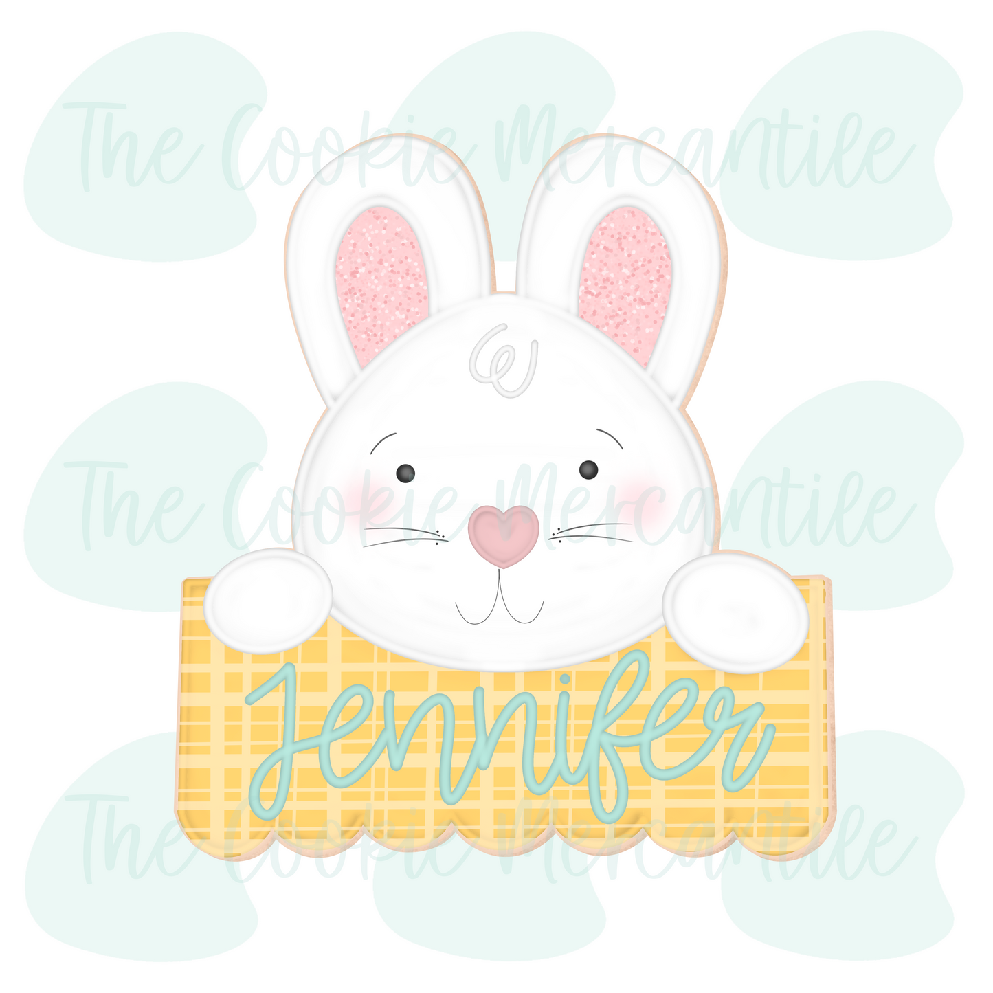 Bunny Scallop plaque  - Cookie Cutter