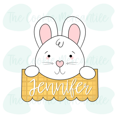 Bunny Scallop plaque  - Cookie Cutter
