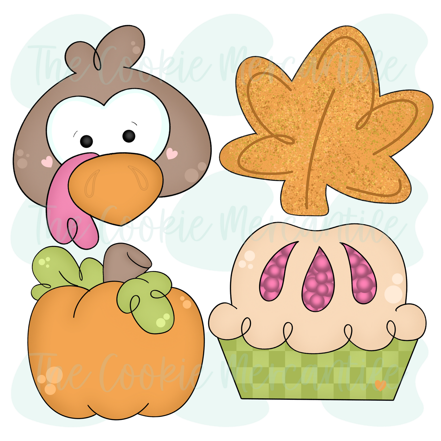 Fall Turkey Set - Cookie Cutters