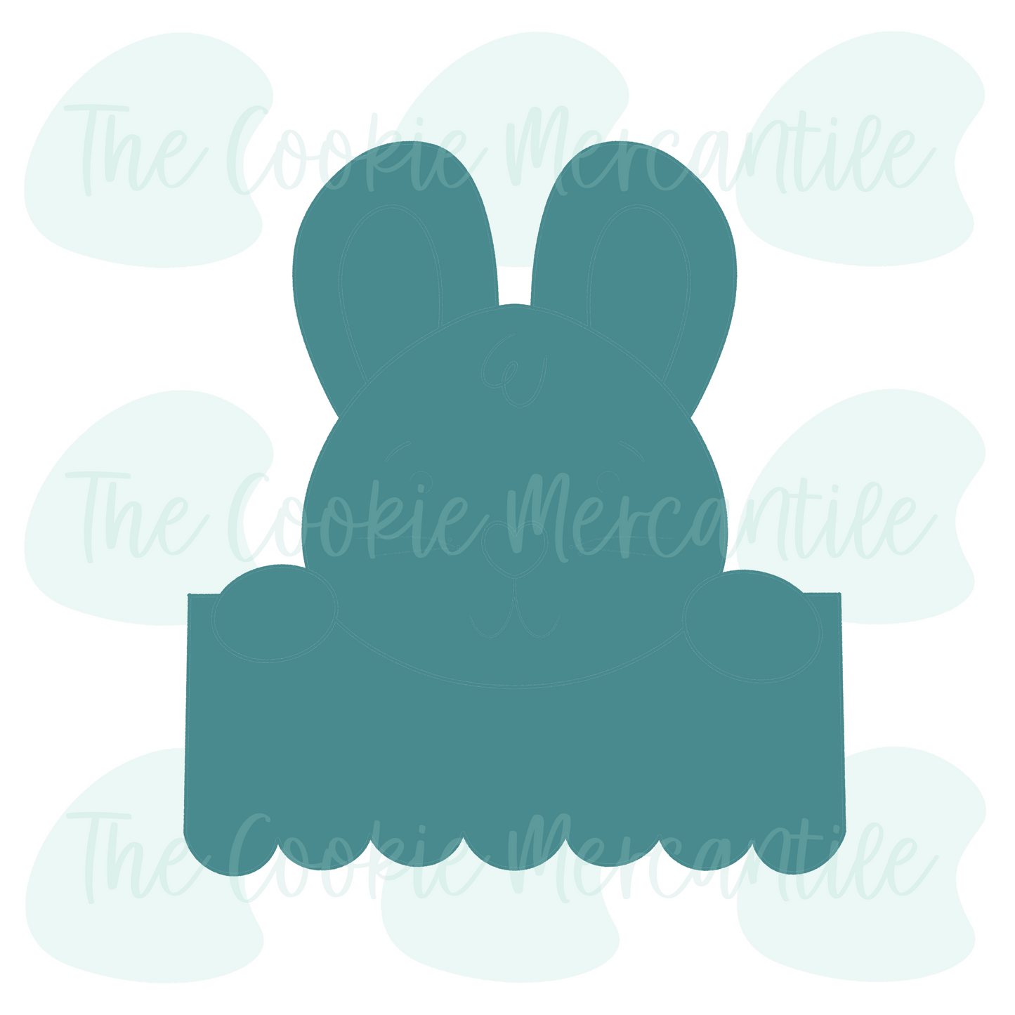 Bunny Scallop plaque  - Cookie Cutter
