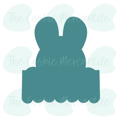 Bunny Scallop plaque  - Cookie Cutter