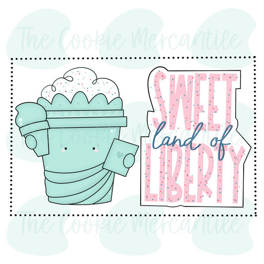 Lady Liberty Latte 2 Piece Set - Cookie Cutter