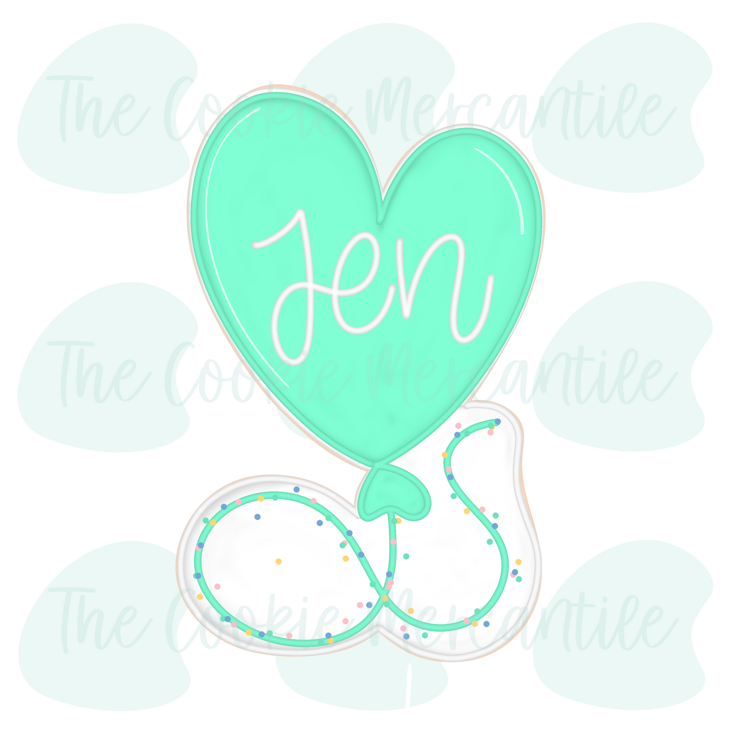 Happy Birthday Heart Balloon 2 Piece Set 2026 - Cookie Cutter