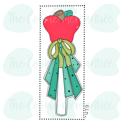 Skinny Apple Cookie Pop Stick 6 Inch - Cookie Cutter